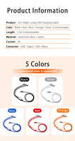 Ventes chaudes, câble de charge USB Type-C en nylon 5V 3A, charge rapide, 1 m, pour Samsung Xiaomi Huawei