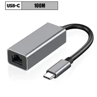 Adaptor Ethernet Eksternal USB-C 1000Mbps RJ45 LAN Internet Berkabel untuk Laptop MacBook PC Windows 7 8 10