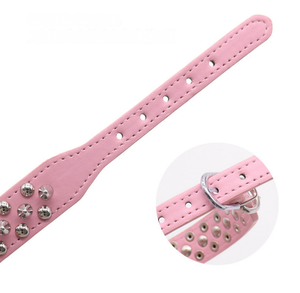 Collier en cuir réglable pour animaux de compagnie, tendance, avec rivets, imperméable, pour chiens – Grande vente - Product Image 3