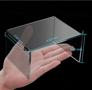 حامل عرض شفاف من الأكريليك ، قائمة نبيذ ثلاثية الجوانب دوارة صديقة للبيئة لمحل شاي الحليب - Product Image 1