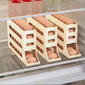 Boîte de rangement d'œufs <span class=keywords><strong>coulissante</strong></span> 2026 pour <span class=keywords><strong>porte</strong></span> latérale de réfrigérateur, qualité alimentaire, support à œufs à roulement automatique, livraison directe - Product Image 5