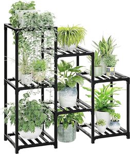 Maceta de metal de 7 niveles más vendida, estación de macetas para interiores/exteriores para balcón y jardín, precio para esquina decorativa - Product Image 1