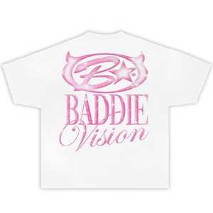 T-Shirt Oversize con Grafica Baddie Vision, Stile Streetwear Y2k - Product Image 1