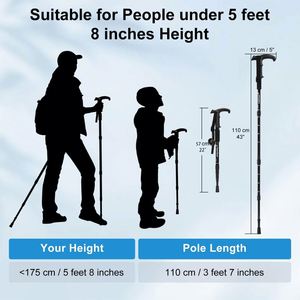 Bâton de randonnée rétractable en alliage d'aluminium pour l'extérieur, canne de trekking et de marche avec logo personnalisé, vente en gros - Product Image 3