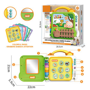 Jouet éducatif pour enfants - Machine d'apprentissage bilingue avec insertion de cartes - Chansons de berceuse et poésie classique pour bébés - Product Image 3