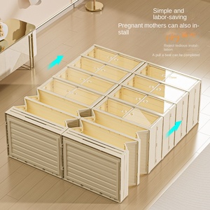 נעל מתקפל כפול שורה של תיבת אחסון משולבת תיבת אבק חסין דלת ארון התקנה-עמדת נעל לשימוש ביתי - Product Image 3