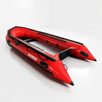 YLS-470 Bateau de pêche gonflable robuste en PVC de 1,2 mm, capacité 8 personnes, pliable, léger, durable et stable pour la dérive
