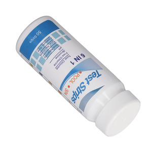 100 bandelettes de <span class=keywords><strong>test</strong></span> de pH 6 en 1 (pH, chlore, dureté, alcalinité, <span class=keywords><strong>acide</strong></span> <span class=keywords><strong>cyanurique</strong></span>) pour piscine et spa - Product Image 3