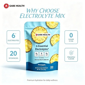 Paquetes de Electrolitos en Polvo al por Mayor, Sin Azúcar ni Calorías, Sabor Piña, 6 Electrolitos, Mezcla para Bebida Hidratante, Keto, Bienestar Diario, OEM - Product Image 3