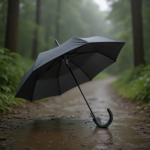 Feeling Rain Three Fold <b>Umbrella</b> 21 Inch Auto Open Black Metal Frame <b>Windproof</b> For Adult Use - Product Image 2