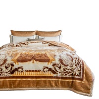 Couvertures Raschel de haute qualité 4kg 8kg couvre-lits doubles épais pour les motifs d'animaux de dessin animé d'hiver couleurs unies-King Queen Size
