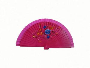 Innovador Abanico de Madera Pintado a Mano de Doble Cara de 23 cm con Tela de 2.5 cm, Regalo Promocional para Fiestas - Product Image 3