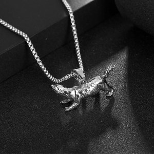 Stainless Steel Honey Badger Pendant Necklace Men's Animal Charm SP971 <b>Gift</b> Jewelry - Product Image 3