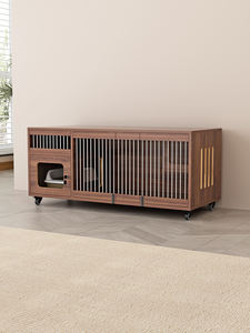 Cages à chats modernes en bois - Écologiques et économes en énergie. Meubles pour animaux de compagnie faciles à nettoyer. Convient aux chats et aux chiens. - Product Image 2