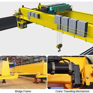 رافعة علوي واسعة النطاق مزدوجة المعيار الأوروبي 20 طن نوع رافعة علوي مع جهاز تحكم عن بعد لاسلكي - Product Image 2