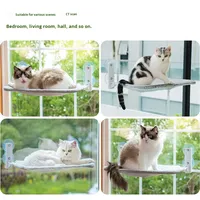 Hamac pour chat moderne à ventouse, pour rebord de fenêtre, balcon, verre ou sol, idéal pour bronzer, solide, respirant, écologique et portable