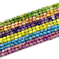 Vente chaude Jaspe Impérial Perles En Vrac 5*7mm Brins Irréguliers pour Pierre Naturelle Bijoux Bracelet Collier Faisant Accessoire
