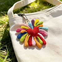 Gökkuşağı Kalp Tığ İşi Anahtarlık On Renk Dokuma Tığ İşi Bebek El Yapımı DIY Hediye Tığ İşi Yeni Başlayanlar İçin Tığ İşi Öğrenin