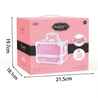 Kit de Maquillaje EPT para Niñas, Set de Maquillaje Real Lavable con Estuche Portátil, Juguete de Belleza Cosmética para Niñas Pequeñas