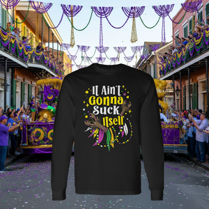 IT Aint Gonna Suck IT self Shenanigan Crawfish Mardi Gras Maglietta a maniche lunghe - Product Image 3