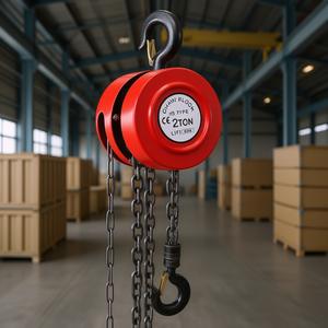 Polipasto Manual de Cadena de 2 Toneladas de Capacidad, de Acero Rojo, para Operación Manual, Equipo de Elevación Industrial - Product Image 2