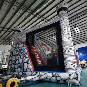 Château gonflable commercial pour enfants, avec toboggan et jeux combinés - Product Image 5