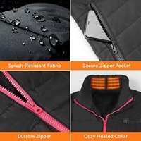 Taille personnalisée imperméable gilet chauffant thermique vêtements de randonnée coupe-vent veste thermique vêtements d'hiver légers