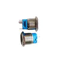 Repuestos para Máquinas Expendedoras, Botón Pulsador de 22 mm, Interruptor de Botón Pulsador Metálico a Prueba de Agua, Interruptor de Botón Pulsador Redondo Pequeño de Metal