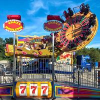 Manège de Roulette Fou à Thème Casino 777, Équipement d'Amusement Mobile Extérieur Portable pour Fêtes Foraines et Carnavals