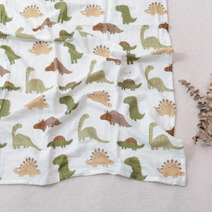 Nouvelle mode personnalisable, adorable <span class=keywords><strong>couverture</strong></span> d'emmaillotage pour bébé en tissu mousseline imprimé à 2 couches, 70% bambou, 30% coton biologique - Product Image 6