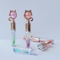 Nouveau style Huile à lèvres hydratante, brillante, longue durée, waterproof, végane, marque privée, changeante de couleur, avec porte-clés