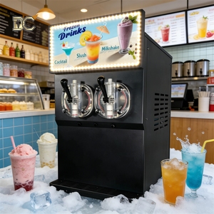 Commercial Slush <b>Machine</b> Price Automatic Slushy <b>Machine</b> Double 20L Professional Soft Drink Batch Printing <b>Machine</b> Granita <b>Maker</b> - Product Image 1