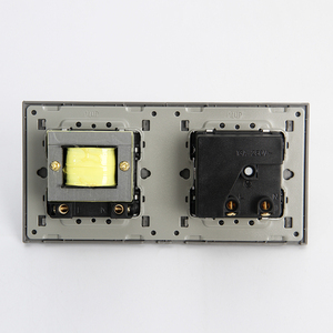 Grey Tempered Glass Double USB Charging and 110V 220V Shaver <strong>Socket</strong> for <strong>Bathroom</strong> - Product Image 6