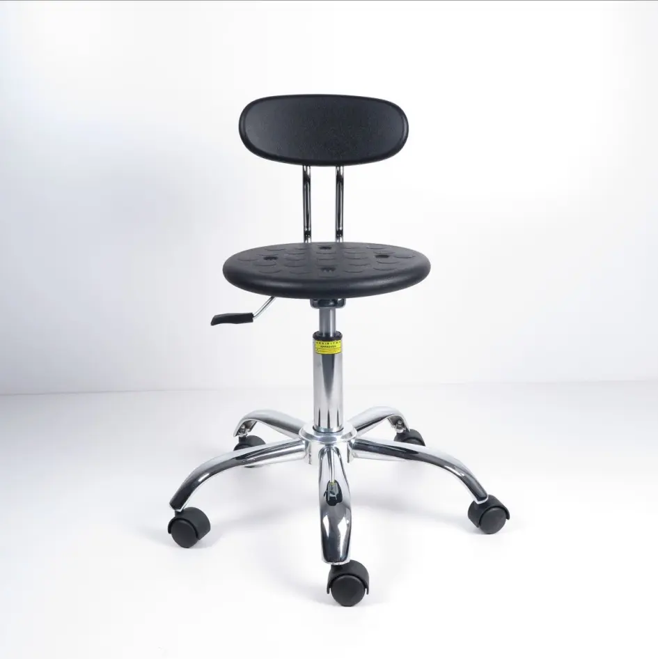 Lab office chair Pu Adjustable rotary round laboratory chair stool