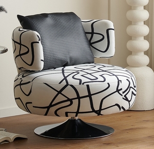 MR Furniture Fauteuil de loisir rotatif minimaliste italien de luxe pour hôtel villa - Product Image 1