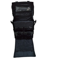 Valise à roulettes pour maquillage 2 en 1, valises de voyage pour cosmétiques sur roulettes, sacs en nylon de grande taille pour le rangement professionnel des cosmétiques