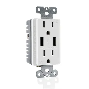 Hot Sales North American Standard AC 125V 15A Universal Outlets Plug Socket With 2 USB TYPE A Charging Ports 3.6A