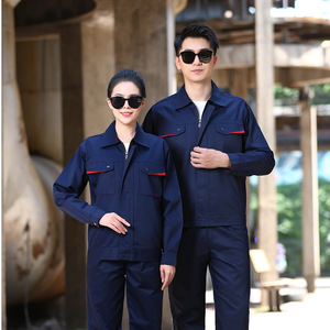 Conjunto de Ropa de Trabajo de Manga Larga, Algodón Azul, Uniformes de Fábrica y Taller, Resistentes al Desgaste, Absorbentes de Sudor, Talla Juvenil - Product Image 4