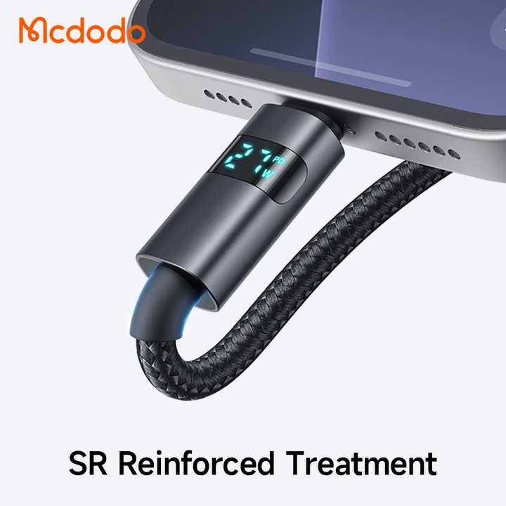 Mcdodo 561/657 Charging Power Display Data Cables USB-C 1.2M High Power Safe E-Mark Chip PD 100W USB Type C Cable for Samsung Ip