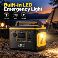 Station d'alimentation portable extérieure 600W 493Wh LiFePO4, générateur solaire 1000W de crête à onde sinusoïdale pure pour camping, camping-car et urgences domestiques