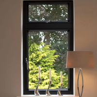 Fenêtre battante en aluminium avec moustiquaire Ouverture vers l'extérieur ou vers l'intérieur Fenêtre à battant à double vitrage avec imposte