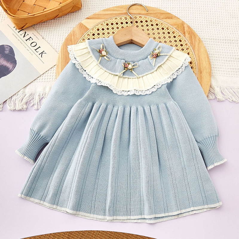 childrens winter dresses Toddler Baby Girls Knit Sweater Dress Kids Long Sleeve Fall Skater Tunic Outfit Warm Clothes (Brown,6-9 Months): Clothing, Shoes & Jewelry Girls Material Wholesale Custom Soft Cotton Girls'