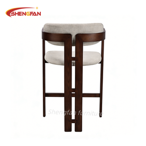 Nouveaux tabourets de bar en bois de frêne avec accoudoirs, chaises de bar en bois massif, chaises de salle à manger, café, restaurant, meubles commerciaux pour la maison - Product Image 6