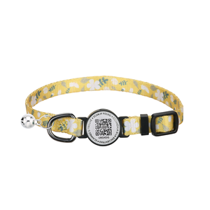 Fabricante Oem Odm logotipo personalizado patrón poliéster suave ajustable personalizado gato QR código Collar perro con código QR Collar - Product Image 4