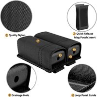 Portacargador Doble, Portacargador MOLLE de Liberación Rápida para Cargadores Dobles de 9 mm / .40 cal / 45 ACP