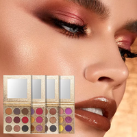Palette de fards à paupières pigmentés de haute qualité, 9 couleurs, logo personnalisé, marque privée, couleur scintillante rose