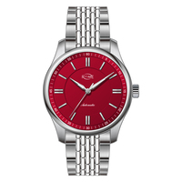 Montre mécanique automatique intemporelle avec cristal saphir, bracelet solide à cinq maillons, montre minimaliste pour homme