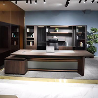 Lumière luxe Simple moderne MDF bureau du président ensemble de chaises de bureau simple grand panneau de bois matériel meubles de bureau du directeur