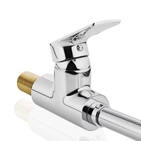 Robinet de cuisine OEM moderne en acier inoxydable chromé avec cartouche céramique, mitigeur monocommande eau chaude/froide, garantie 3 ans
