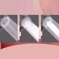 Pommeau de douche pluie haute pression trois fonctions en plastique ABS poche transparente conception en spirale économie d'eau pour l'utilisation de bidet de salle de bain